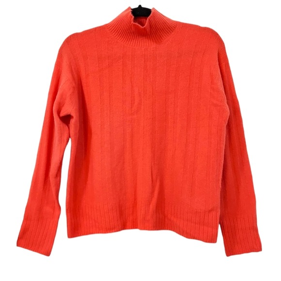 J.Crew Ribbed Mockneck Sweater in Supersoft Yarn - Marino Wool / Alpaca Blend - Picture 1 of 8